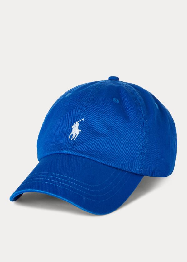 Gorra Polo Ralph Lauren Hombre Azules Azul Rey - Cotton Chino Baseball - ZFSLJ5728